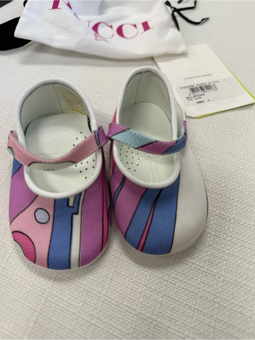Pucci Pink & Blue Kids Mary Jane Shoes